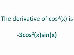 Image result for Differentiation of Cos 3X