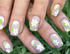 Image result for Pastel Daisy Nails