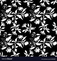 Image result for Black Foral Pattern