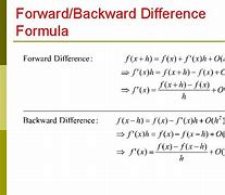 Image result for Backward Difference Formula