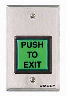 Image result for Press Button to Exit Sign