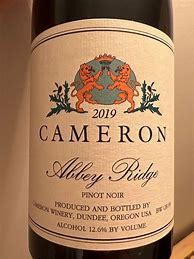 Image result for Cameron Pinot Noir Reserve Abbey Ridge