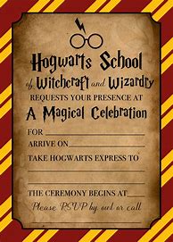 Image result for Harry Potter Party Invitations
