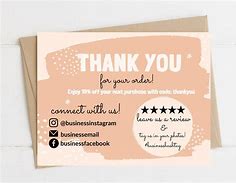 Image result for Small Business Thank You Card Template