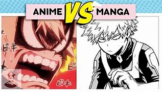 Image result for MHA Anime vs Manga