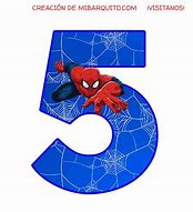 Image result for Spider-Man Printable Number 5