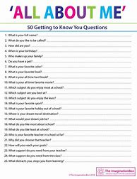 Image result for Things You Should Know About Me Questions