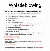 Image result for Whistleblower Policy Poster
