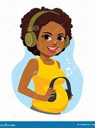 Image result for Women Listening Music during Labour Cartoon