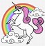 Image result for Cute Cartoon Rainbow Unicorns