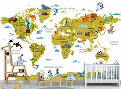 Image result for World Wall Maps for Kids