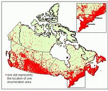 Image result for Thematic Map Population Density Canada