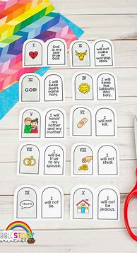 Image result for 10 Commandments Kids Activities