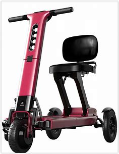 Opvouwbare scootmobiel Relync kleur Roze / Cherry