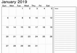 Image result for Blank Calendar with Notes Section