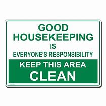 Image result for Housekeeping Storage Room Signage
