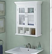 Image result for Small Bathroom Wall Mounted Cabinets