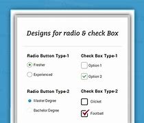 Image result for Checkbox and Radio Button