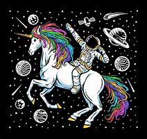 Image result for Astronout and Unicorn Doodle