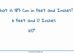 Image result for 183 Cm to Feet
