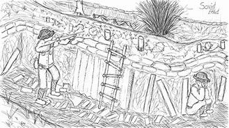 Image result for Trench Warfare Drawing