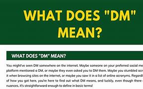 Image result for What Does DMS Mean