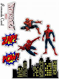 Image result for Free Printable Spider-Man Cake Topper 4