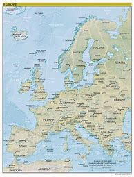 Image result for Map of Europe with Cities