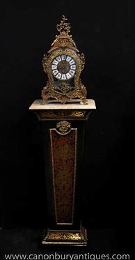 Image result for Gold Boulle Clock On Pedestal