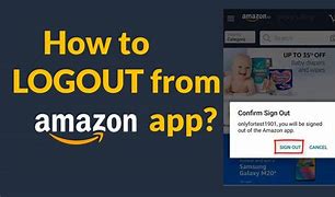Image result for How to Log Out of Amazon Shopping App