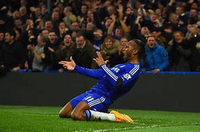 Image result for Didier Drogba Chelsea Knee Slide Whitw
