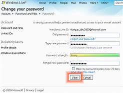 Image result for Change Email/Password Hotmail