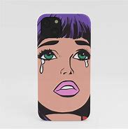 Image result for Black Hair Crying Comic Girl iPhone Case