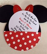 Image result for Minnie Mouse Invitations Custom