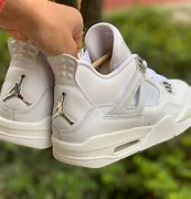 Image result for Air Jordan 4 Metallic White