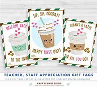 Image result for Teacher Appreciation Free Printable Coffee Gift Card Holder