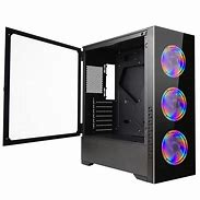 Image result for Swing Open Tempered Glass PC Cases