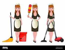 Image result for Cartoon Cleaning Ladies