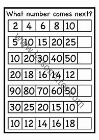 Image result for Printable Number Pattern Worksheets