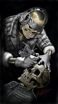 Image result for Skull Art Tattoos Chicano