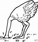 Image result for Ostrich with Head in Sand Outline