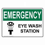 Image result for Eye Wash Signage