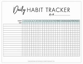 Image result for Habit Tracker Goals