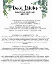 Image result for Twin Trivia Baby Shower Game
