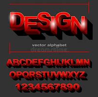 Image result for Red Alphabet Font