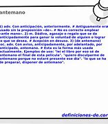 Image result for antemano