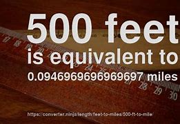 Image result for 5OO FT Measured