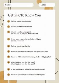 Image result for Get to Know You Questions for Employees
