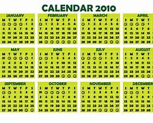 Image result for Simple Calendar 2010