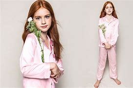 Image result for Kids Silk Pajamas Black